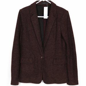 NEW Stitch Fix THML Brienz Elbow Patch Blazer Coat Small NWT Burgundy Red